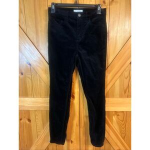 LOFT Black Velvet Modern Skinny Pants
